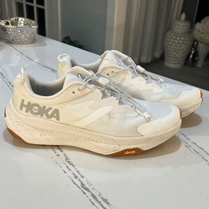 Hoka One One Transport Men’s White Sneakers Running Shoes size 10D